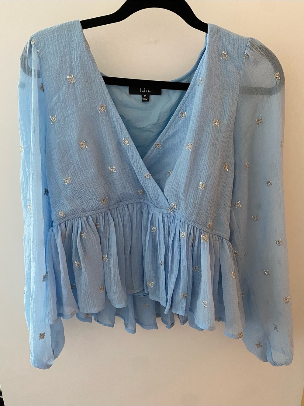 Sparkly Peplum Blouse